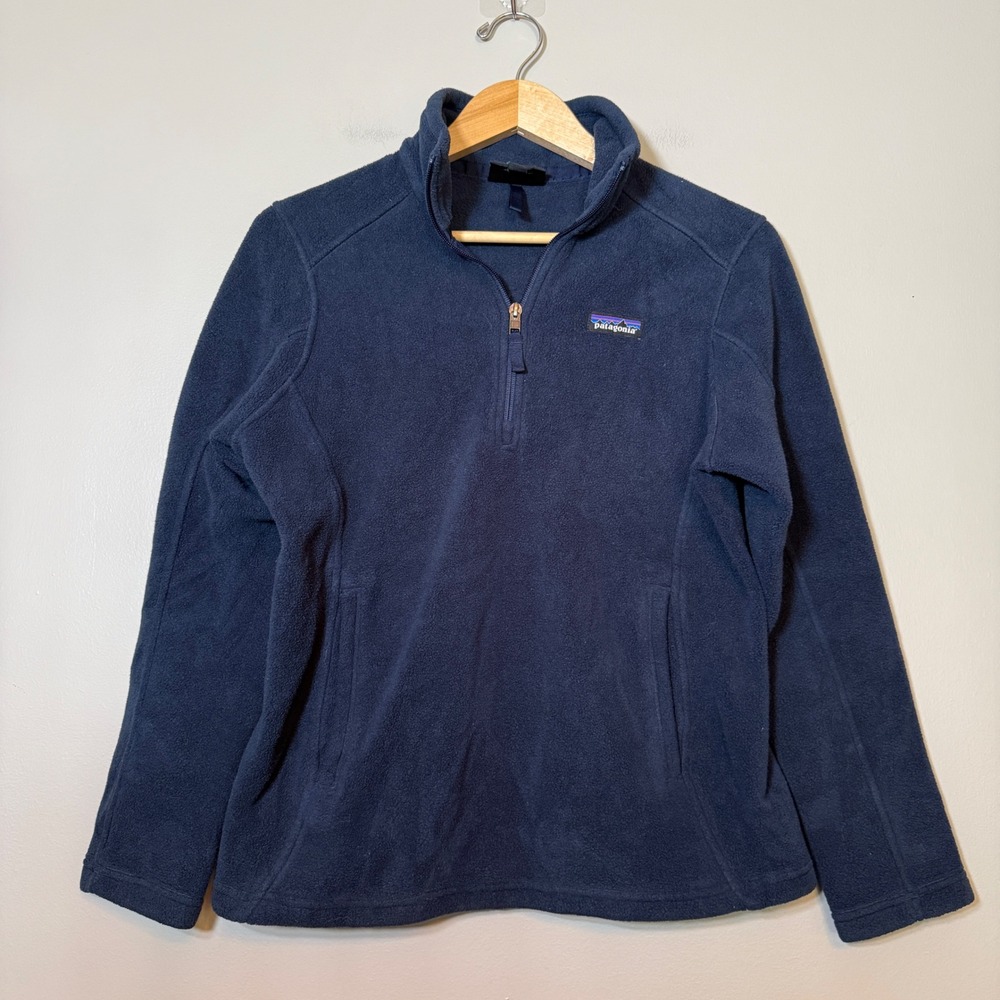 Patagonia Synchilla Quarter Zip Fleece Pullover Navy Blue Mens Medium M